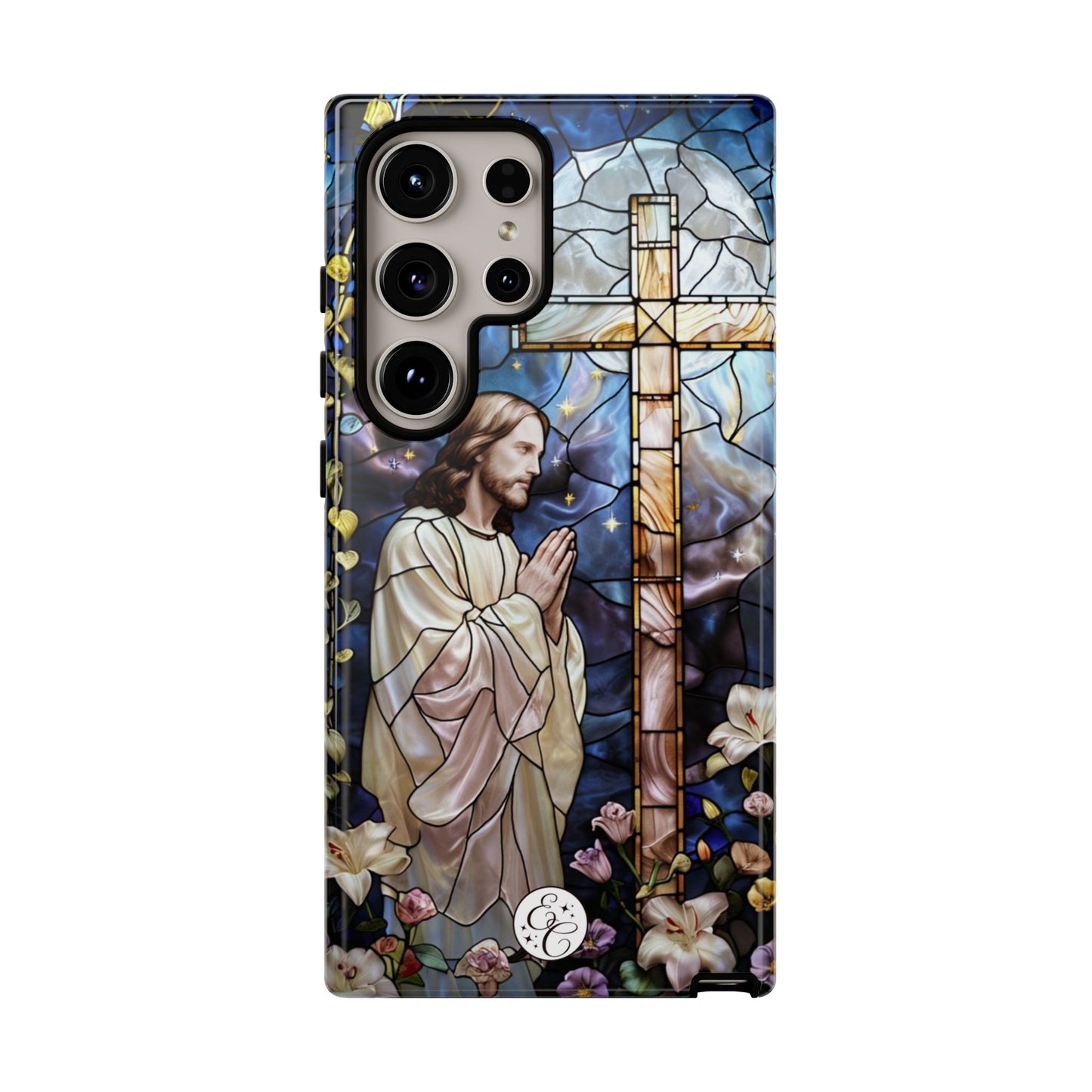 Jesus Praying Stained Glass Tough Phone Case