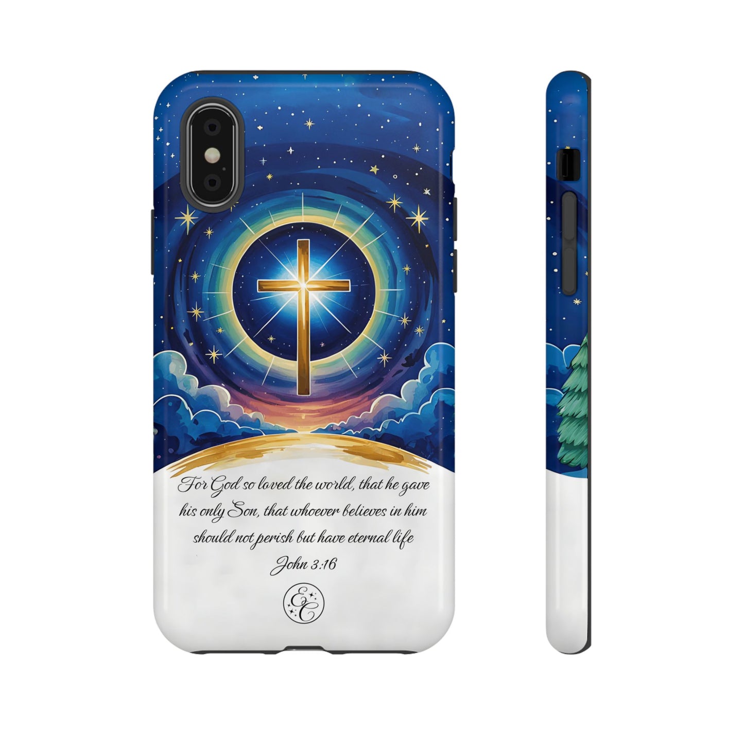 Celestial Cross - John 3:16 Tough Phone Case