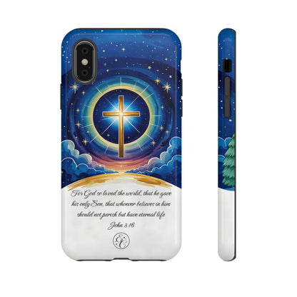 Celestial Cross - John 3:16 Tough Phone Case