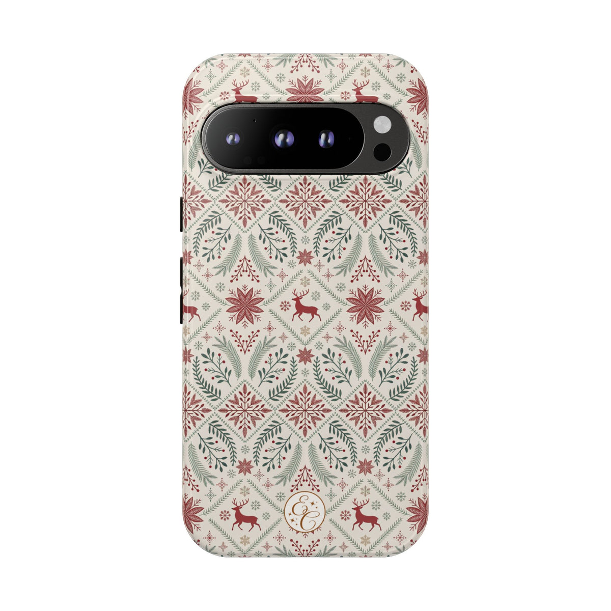 Red Reindeer Christmas Pattern Phone Case
