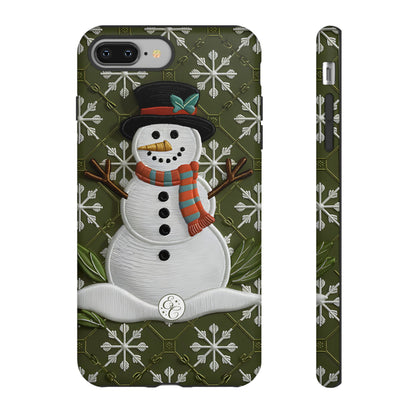 Christmas Snowman Tough Phone Case