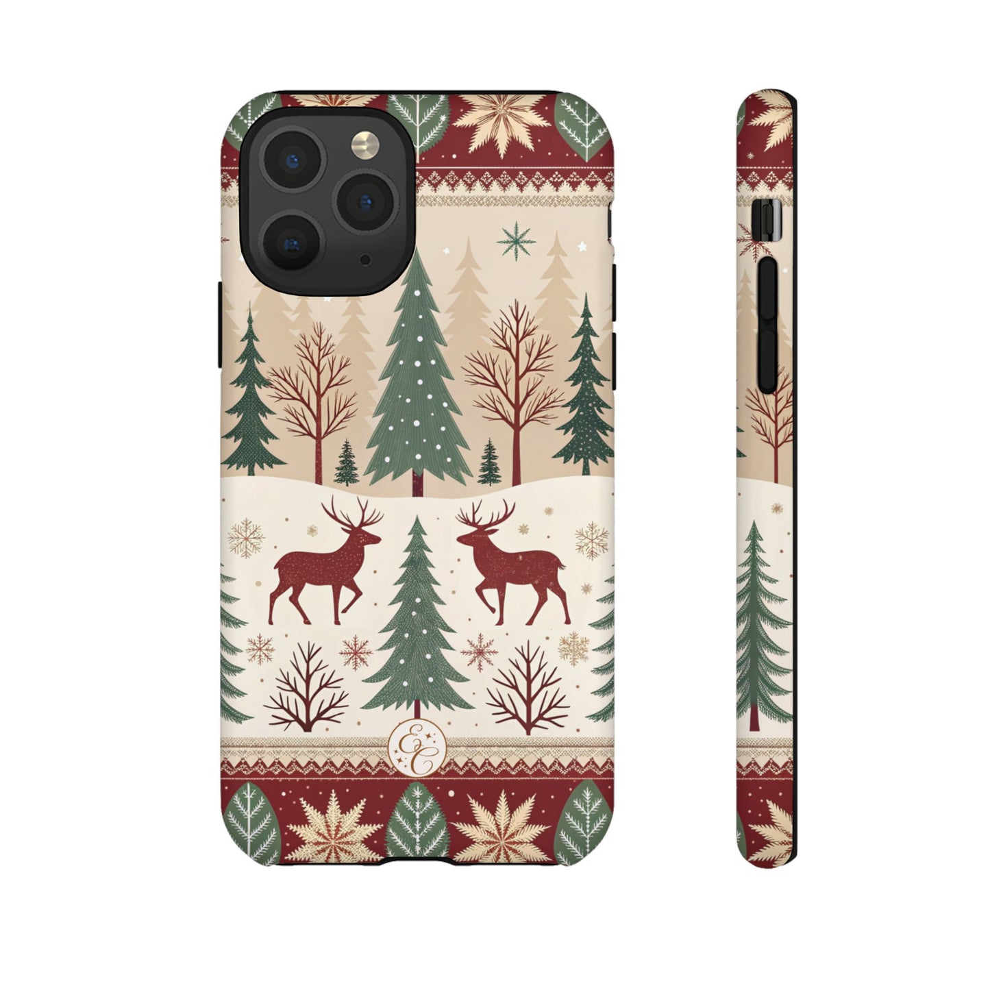 Vintage Christmas Reindeer Tough Phone Case
