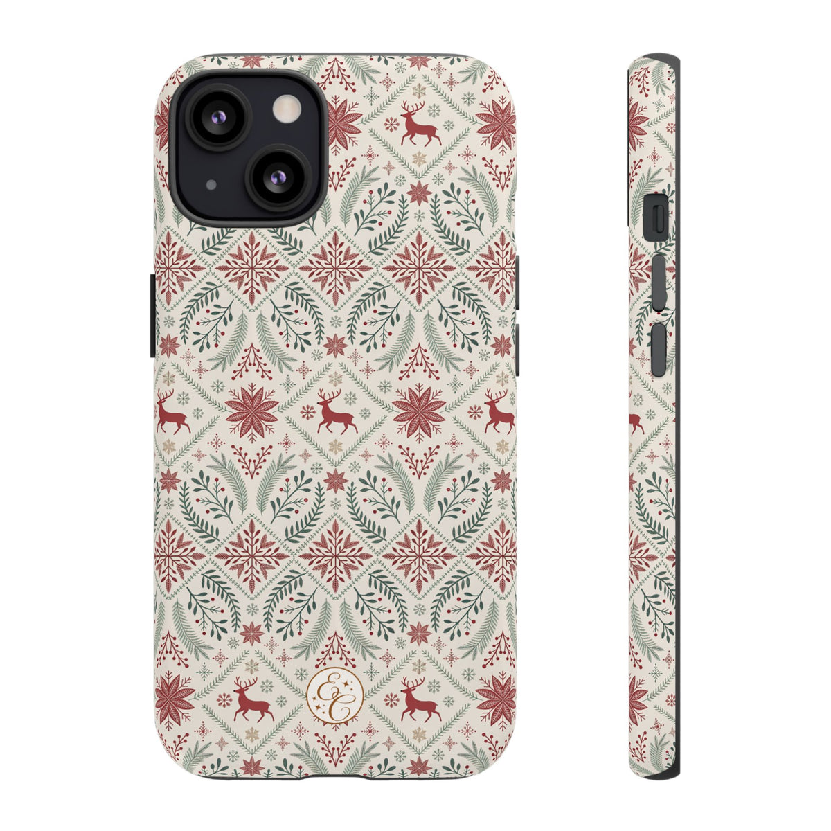 Red Reindeer Christmas Pattern Phone Case