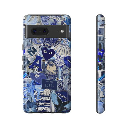 Blue Collage Tough Phone Case