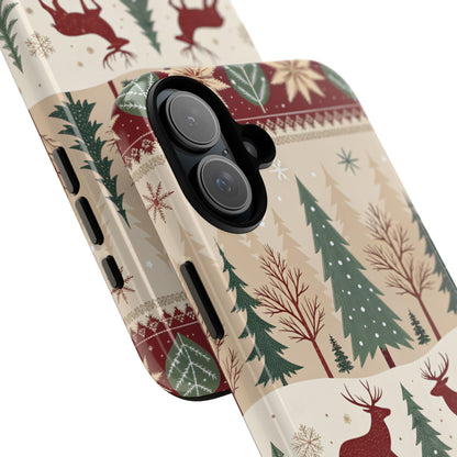Vintage Christmas Reindeer Tough Phone Case