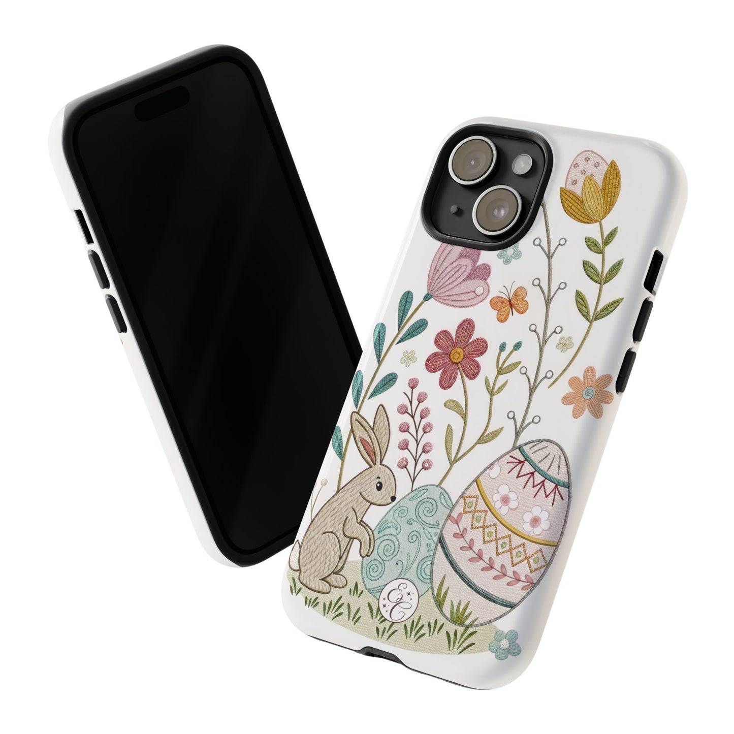 Bunny & Easter Egg Floral Tough Phone Case