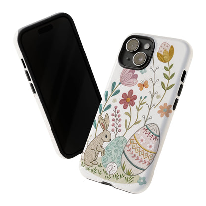 Bunny & Easter Egg Floral Tough Phone Case