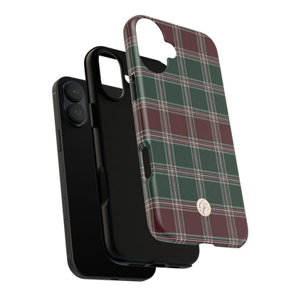 Green & Burgundy Plaid Christmas Phone Case