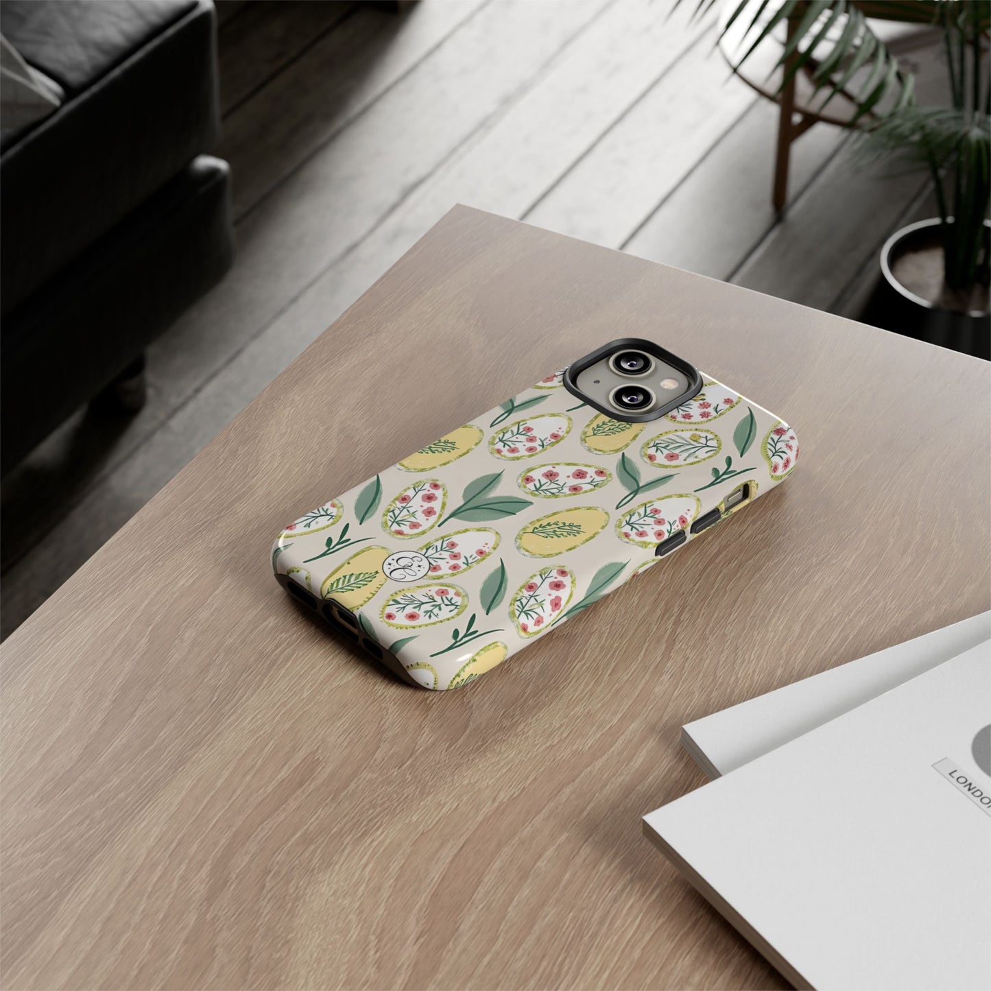 Floral Easter Egg Pattern Tough Phone Case