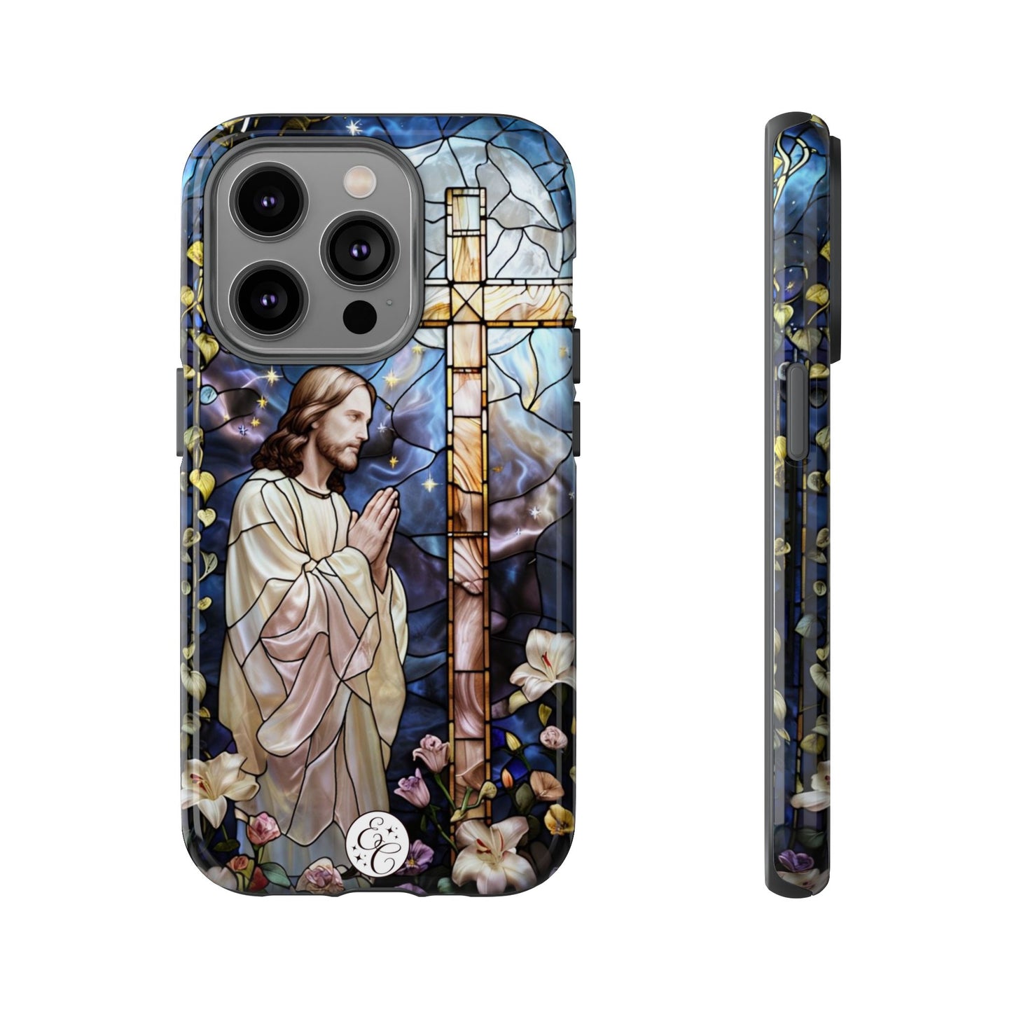 Jesus Praying Stained Glass Tough Phone Case