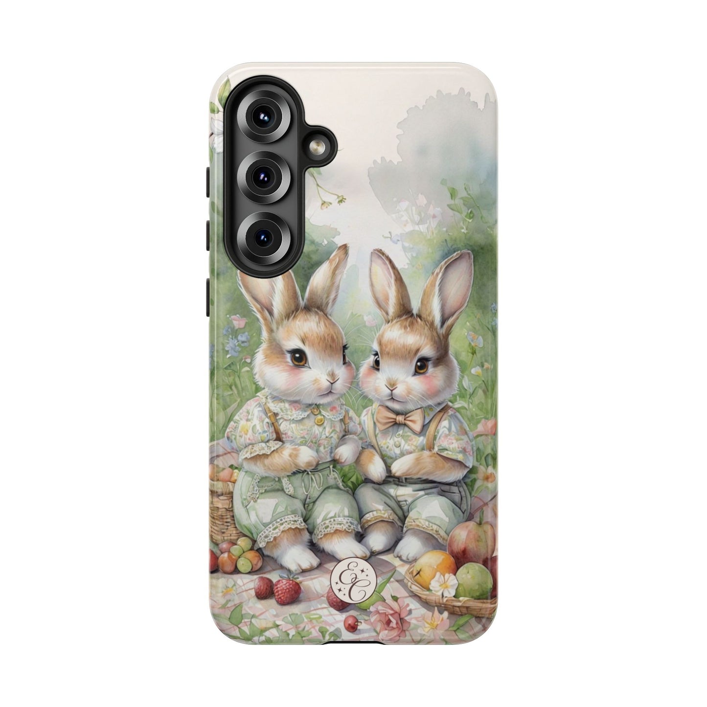 Vintage Bunny Picnic Tough Phone Case