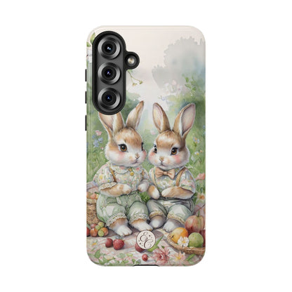Vintage Bunny Picnic Tough Phone Case