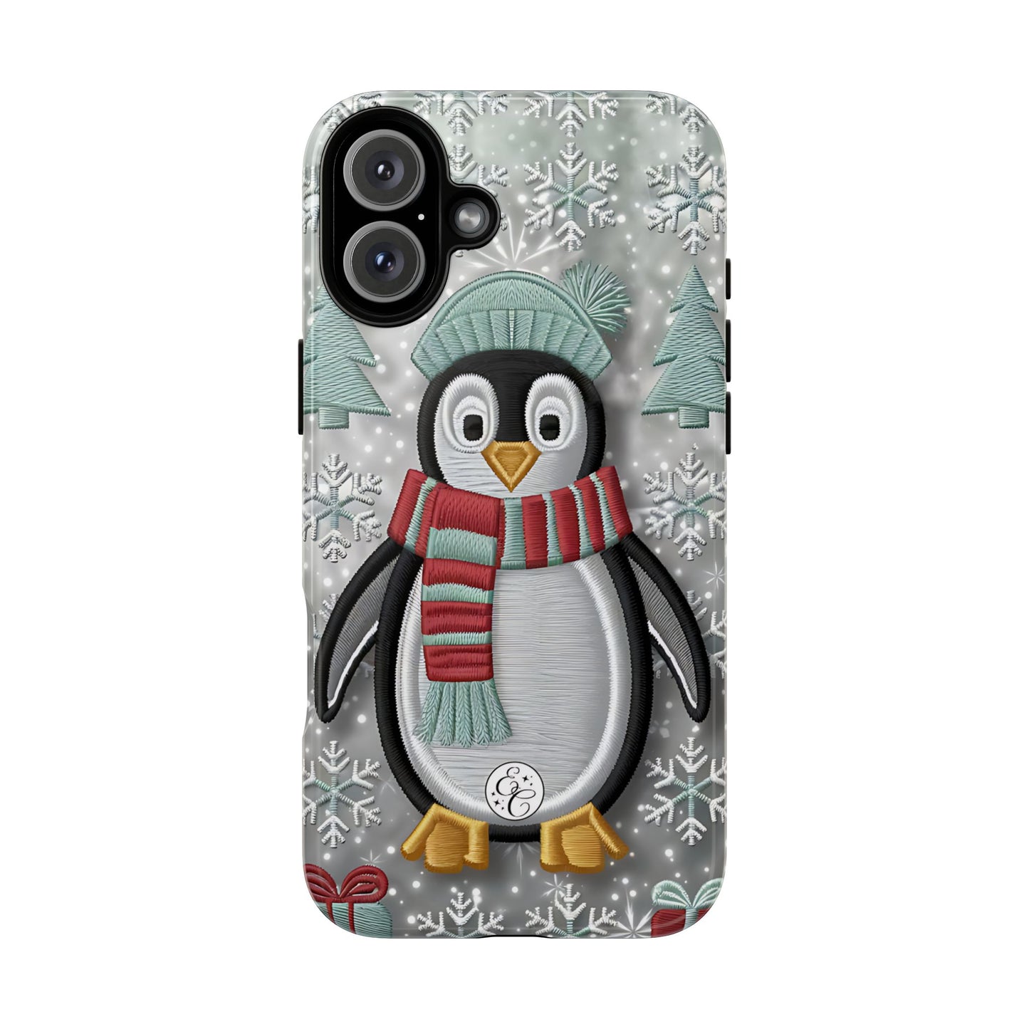 Cute Christmas Penguin Tough Phone Case