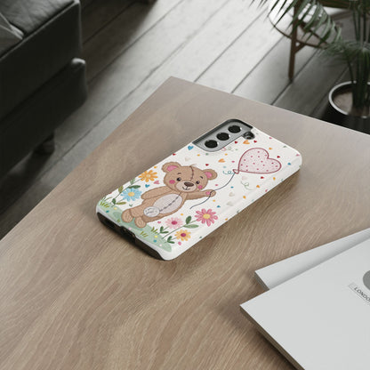 Cute Teddy Bear Tough Phone Case