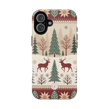 Vintage Christmas Reindeer Tough Phone Case