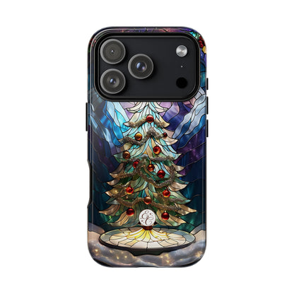 Christmas Tree Stained Glass Tough Phone Case
