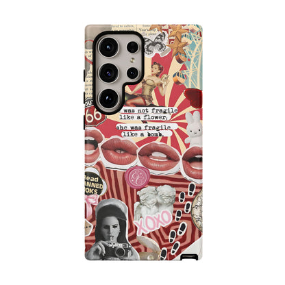 Feminine Aesthetic Retro Collage Tough Phone Case