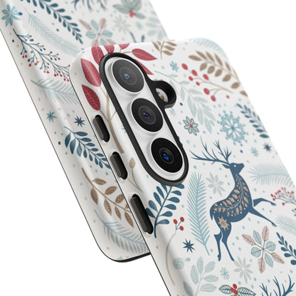 Blue Winter Deer Phone Case