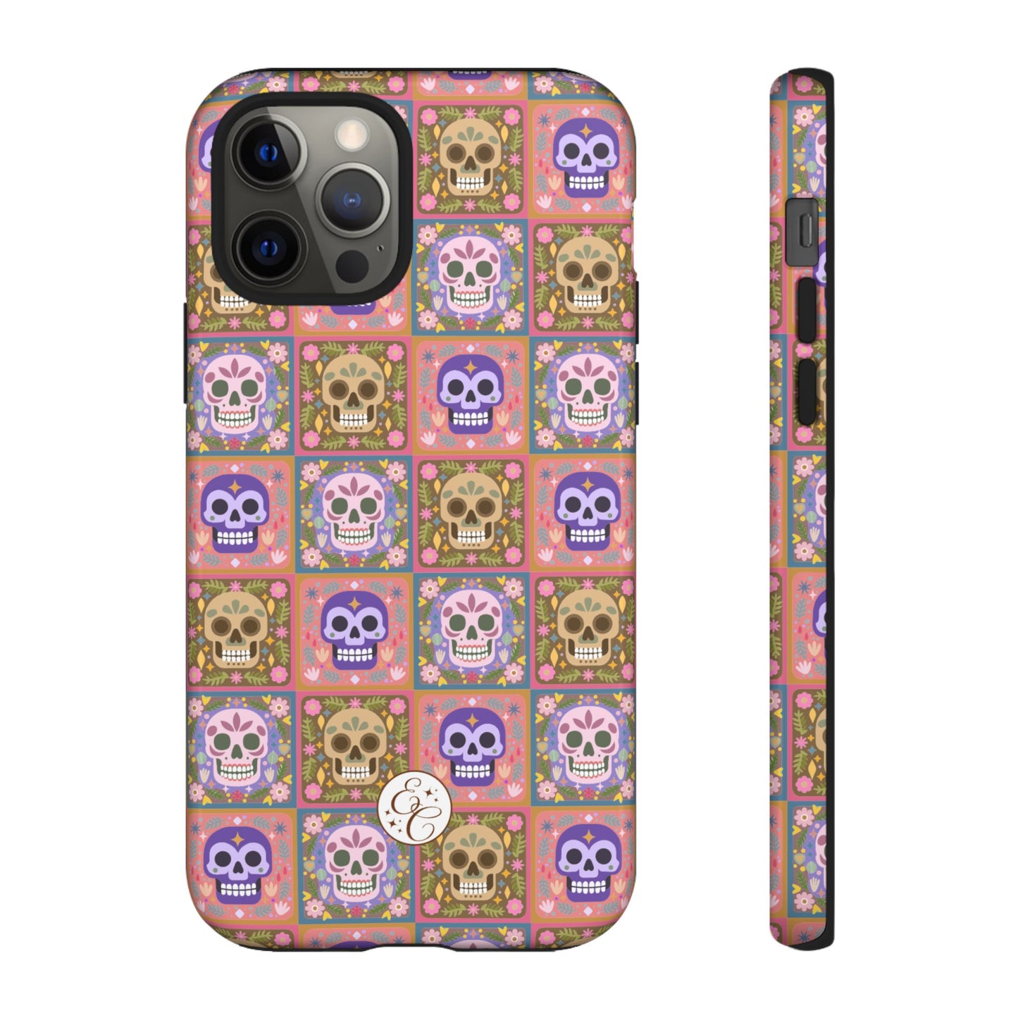 Sugar Skull Pattern Tough Phone Case