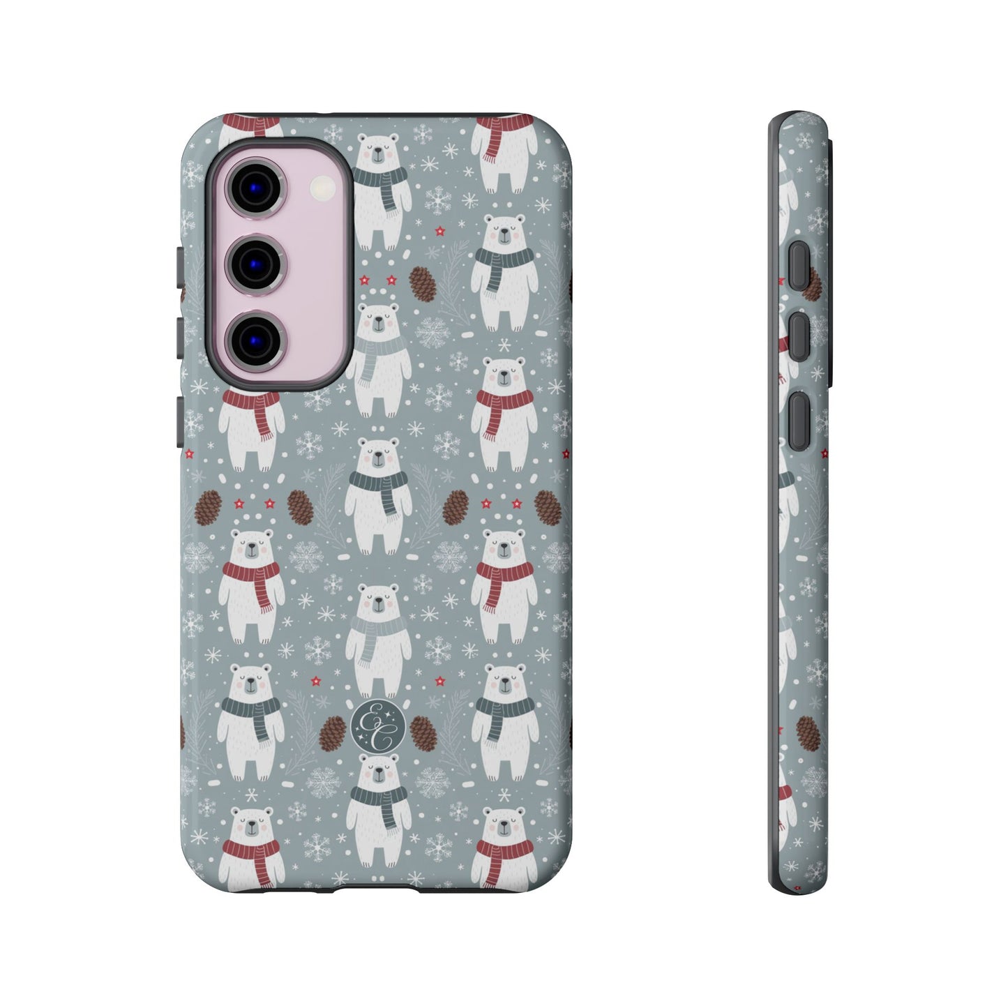 Cute Polar Bear Pattern Tough Phone Case