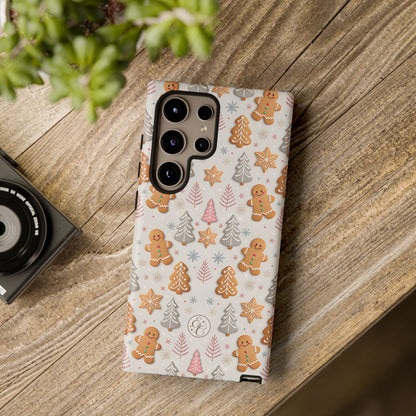 Christmas Gingerbread Man Pattern Tough Phone Case