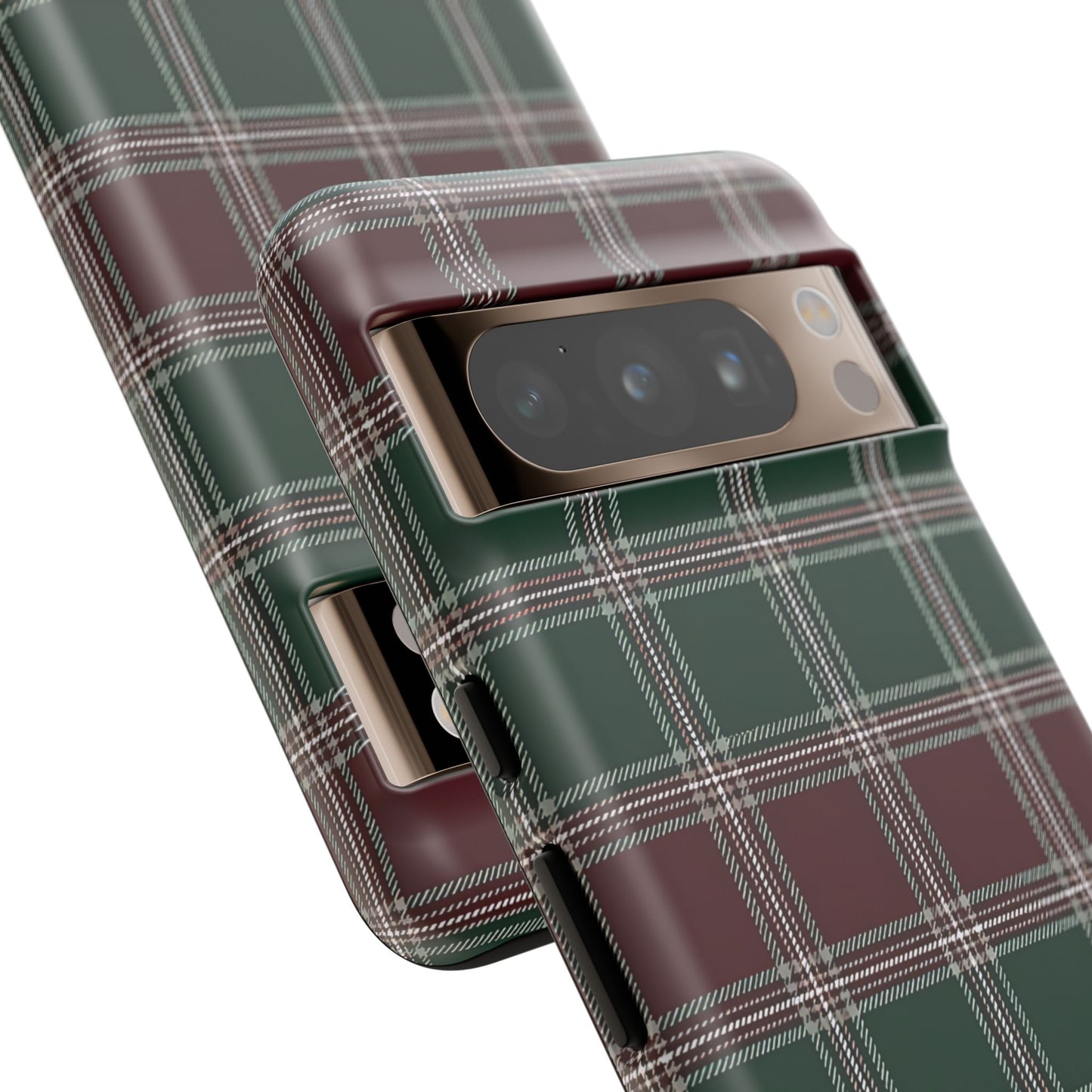 Green & Burgundy Plaid Tough Phone Case