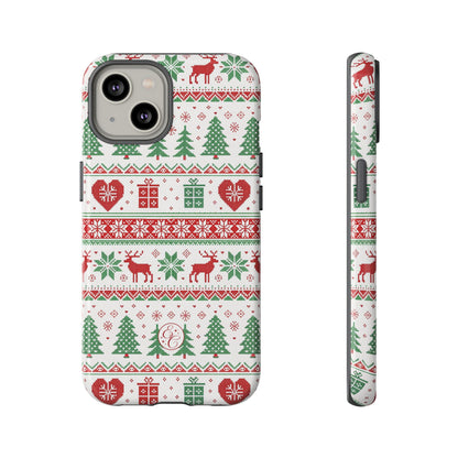 Ugly Christmas Sweater Pattern Tough Phone Case