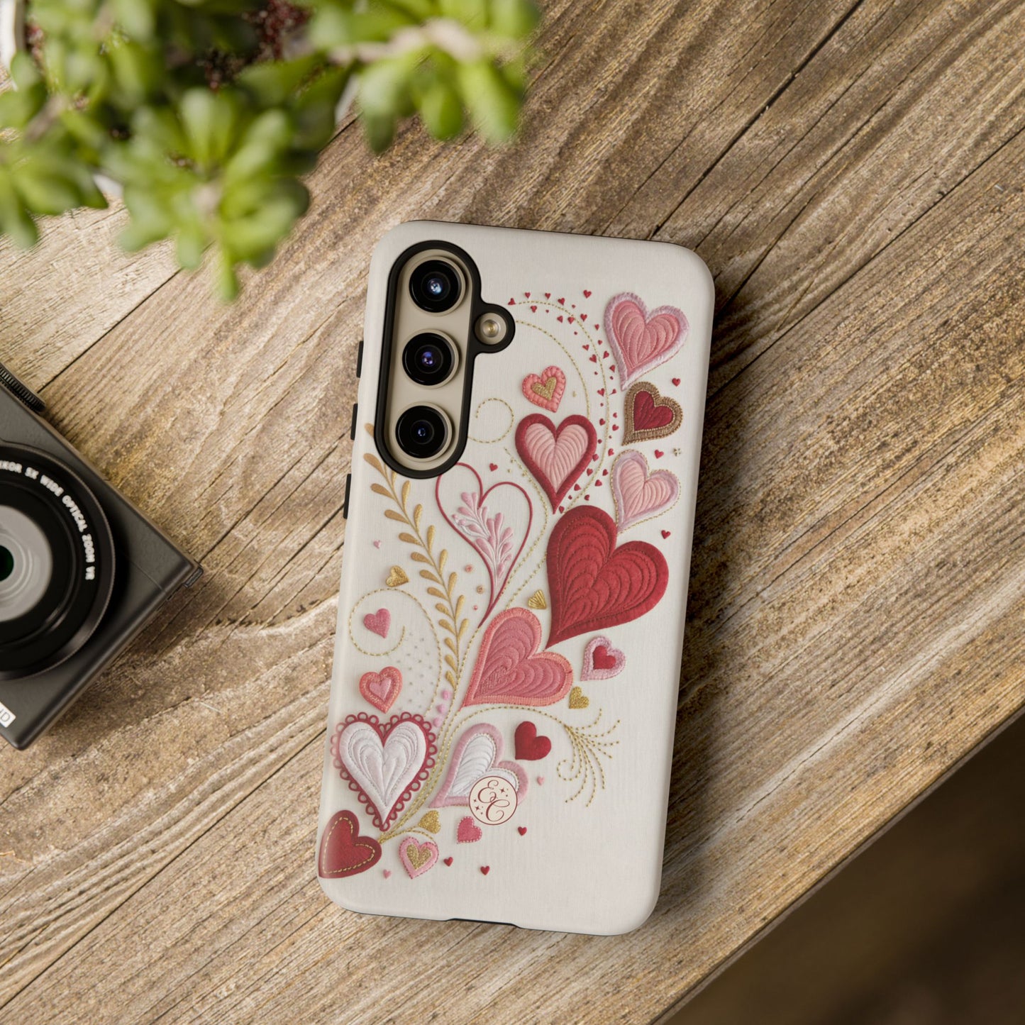 Hearts Pattern Tough Phone Case