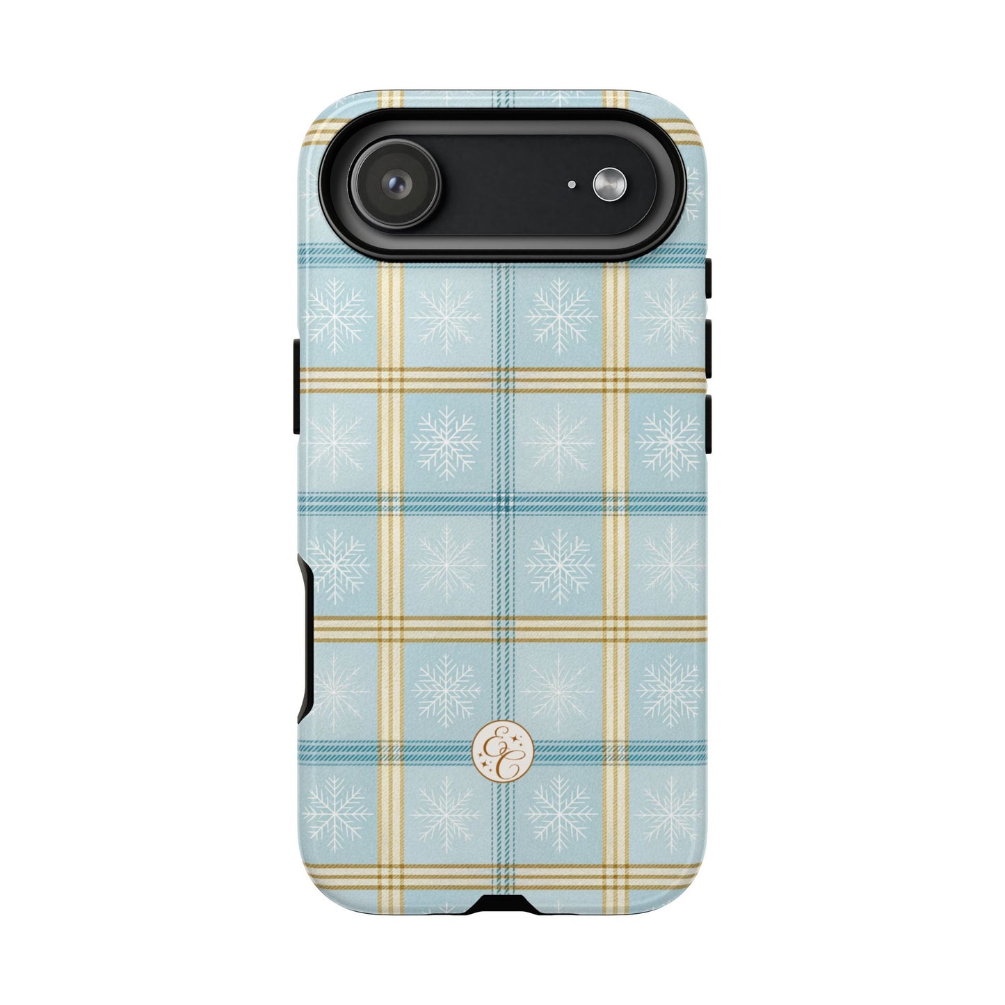 Blue Winter Plaid Tough Phone Case