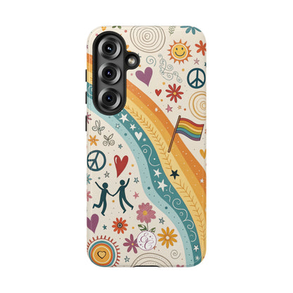 LGTBQ+ Pride Boho Doodle Tough Phone Case
