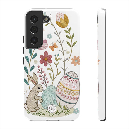 Bunny & Easter Egg Floral Tough Phone Case