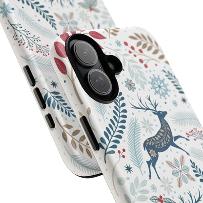 Blue Winter Deer Tough Phone Case