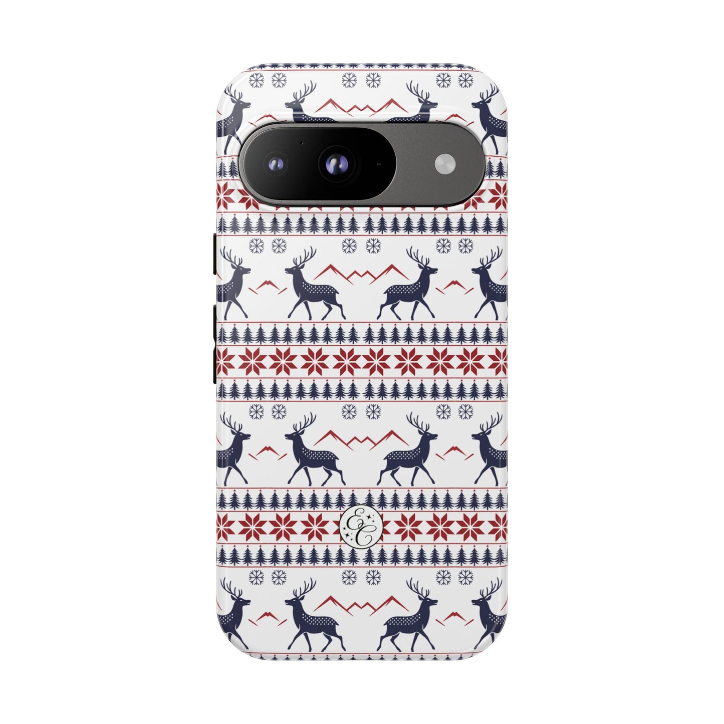Christmas Reindeer Pattern Tough Phone Case