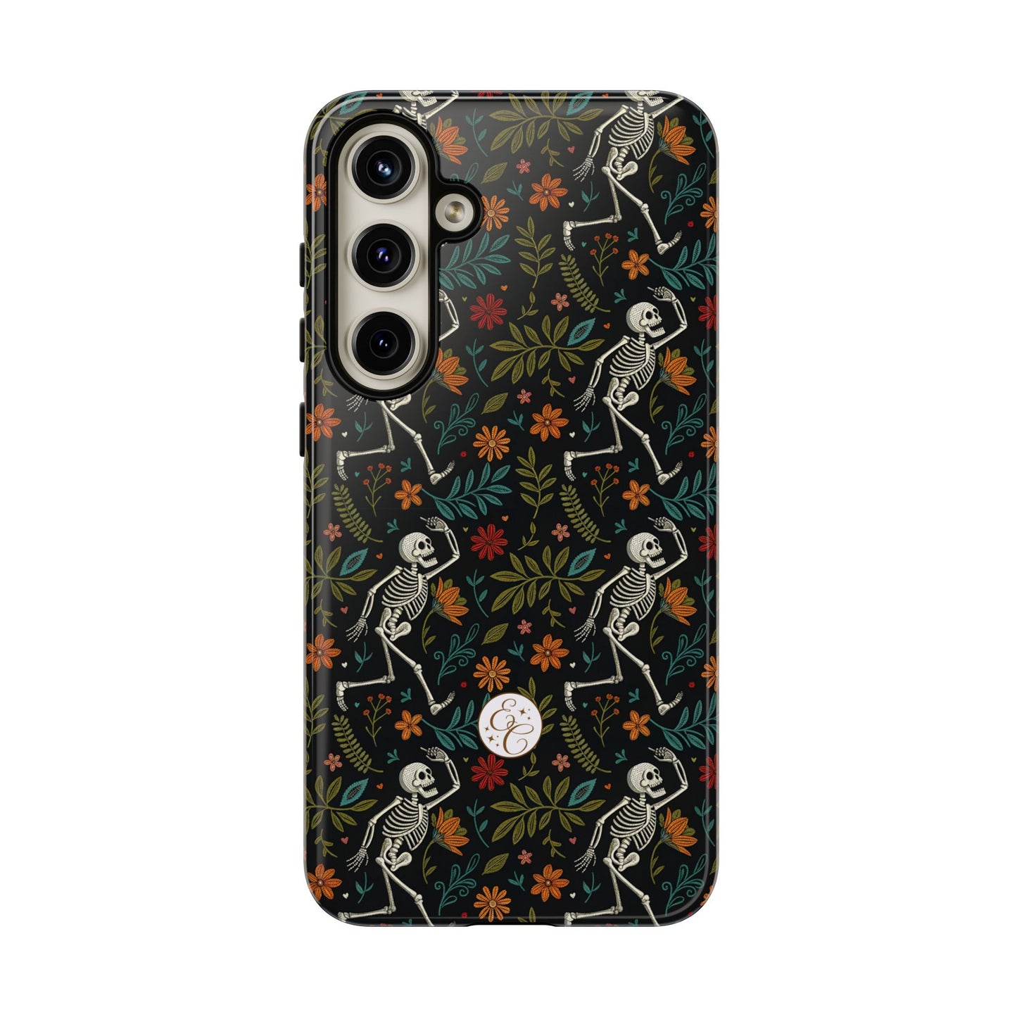 Halloween Boho Skeleton Pattern Tough Phone Case