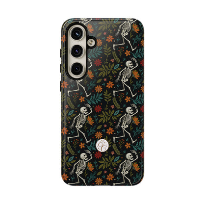 Halloween Boho Skeleton Pattern Tough Phone Case