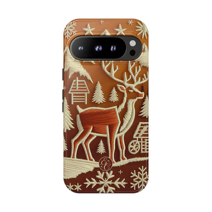Rustic Reindeer Tough Phone Case
