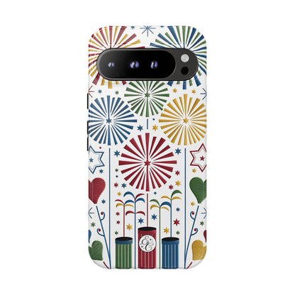Colorful Fireworks and Stars Tough Phone Case