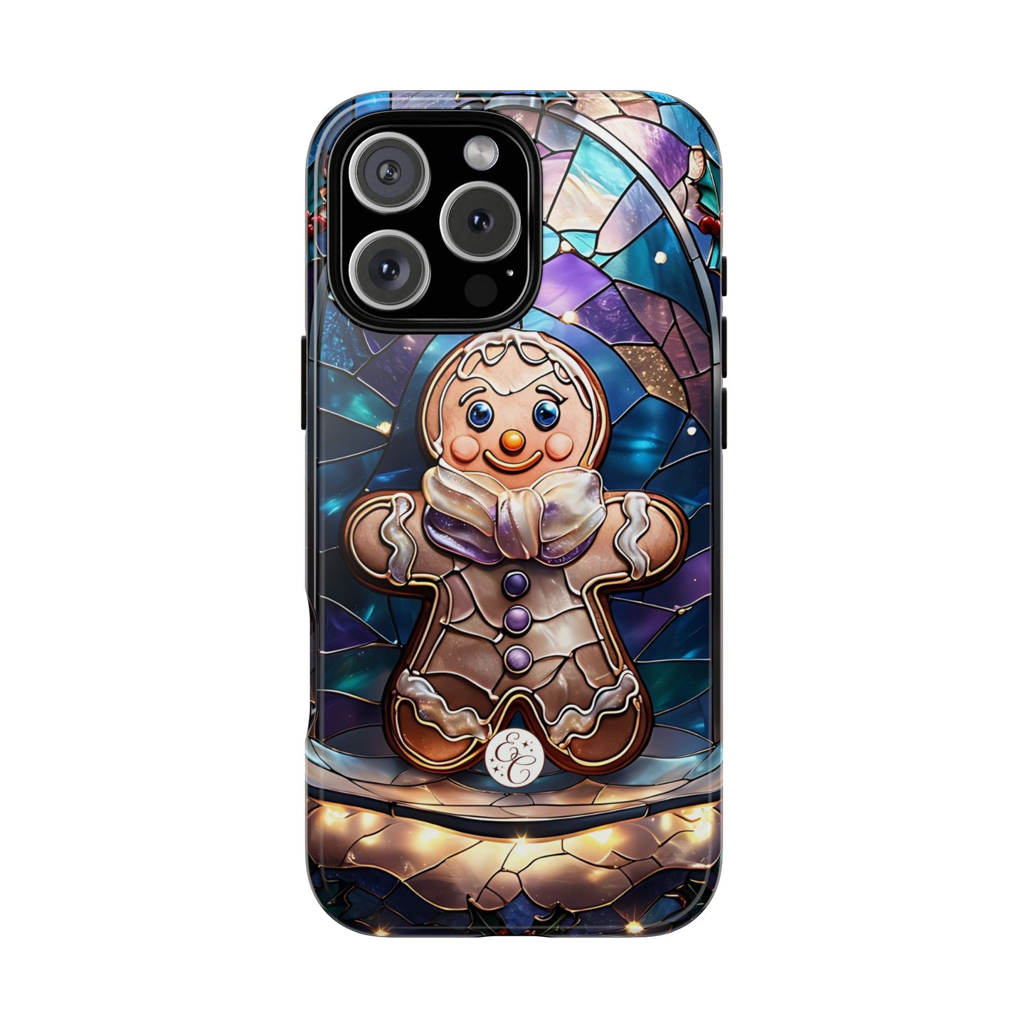 Gingerbread Man Stained Glass Tough Phone Case