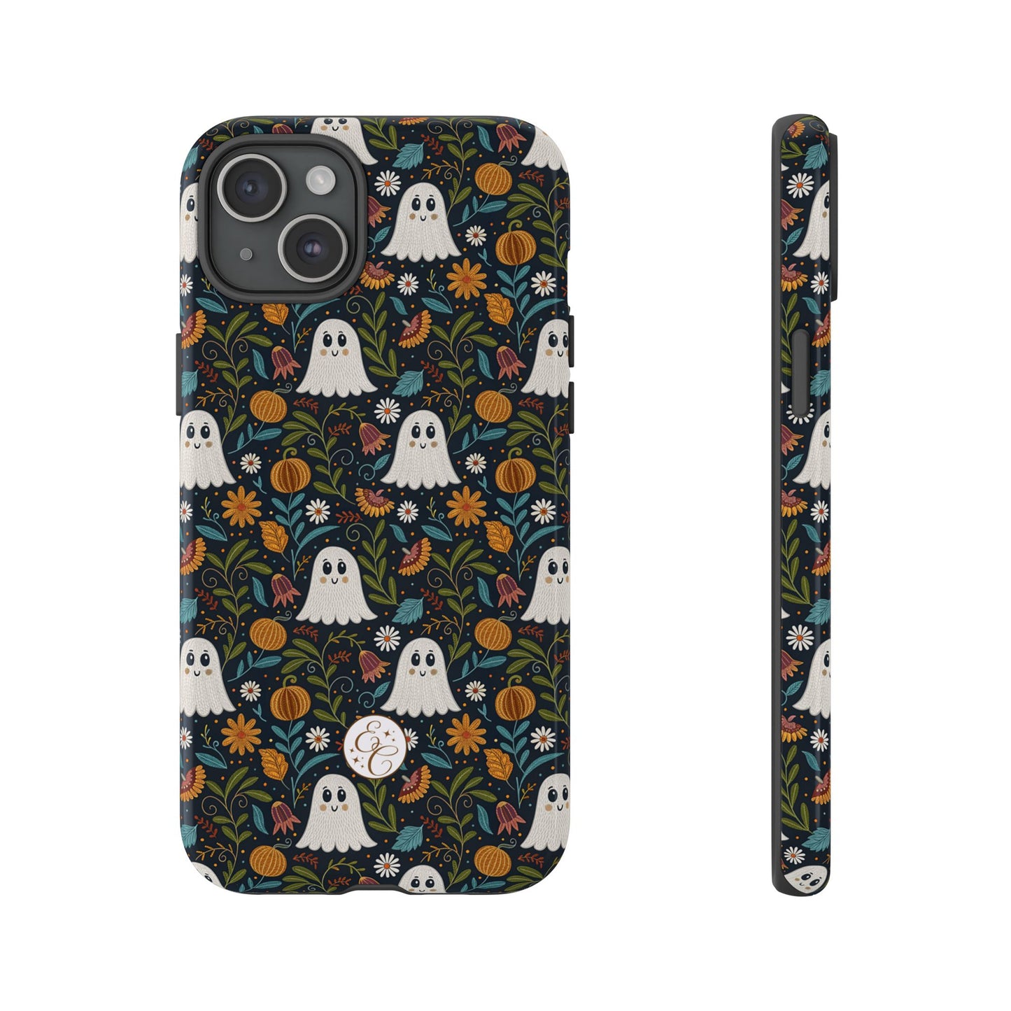 Boho Halloween Ghost Pattern Tough Phone Case