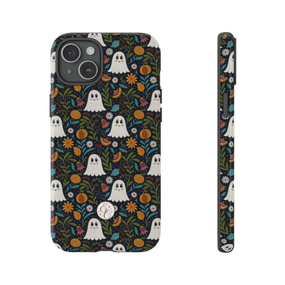 Boho Halloween Ghost Pattern Tough Phone Case