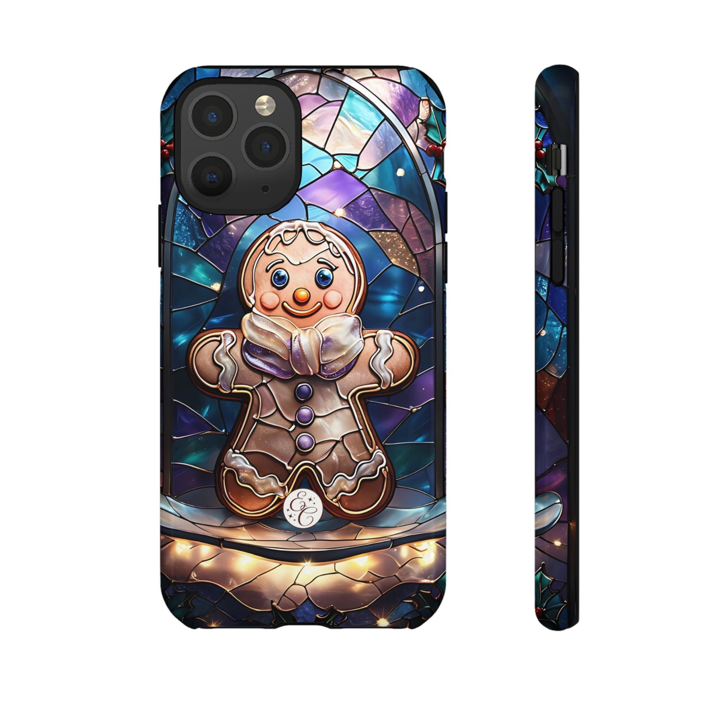 Gingerbread Man Stained Glass Tough Phone Case