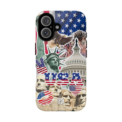 Patriotic USA Collage Tough Phone Case