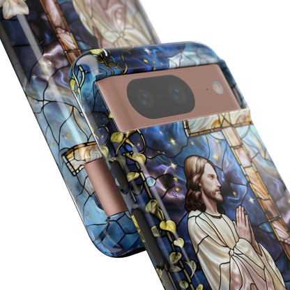 Jesus Praying Stained Glass Tough Phone Case