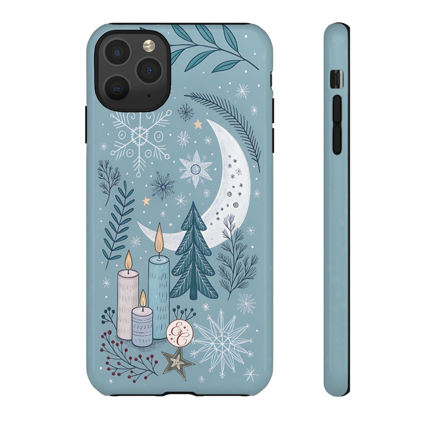 Winter Moon & Candles Tough Phone Case