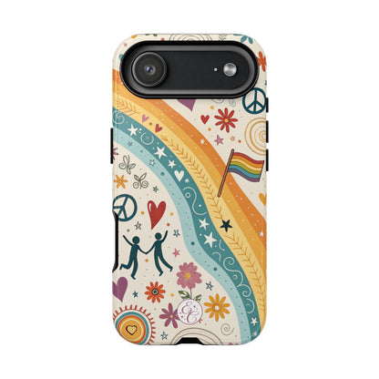 LGTBQ+ Pride Boho Doodle Tough Phone Case