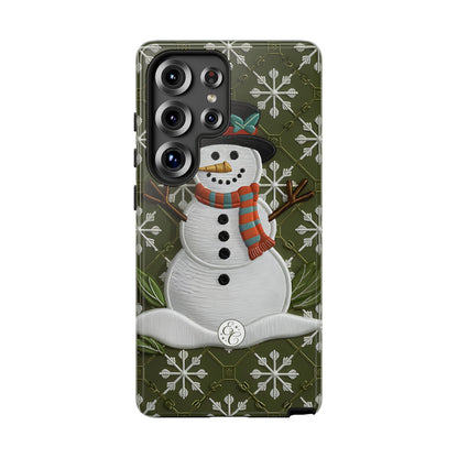 Christmas Snowman Tough Phone Case