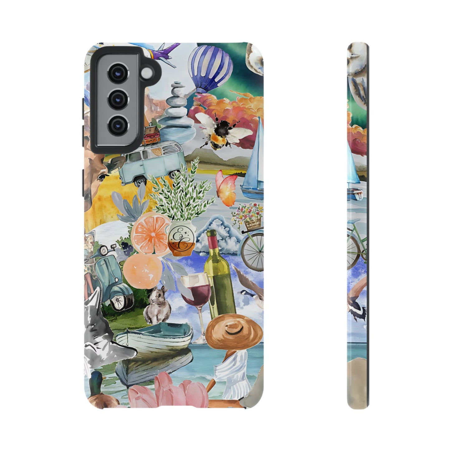 Vintage Travel Collage Tough Phone Case