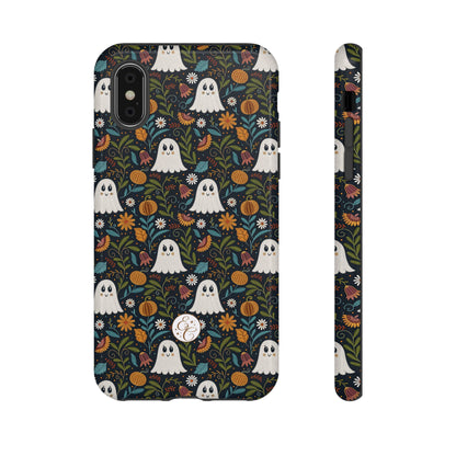 Boho Halloween Ghost Pattern Tough Phone Case