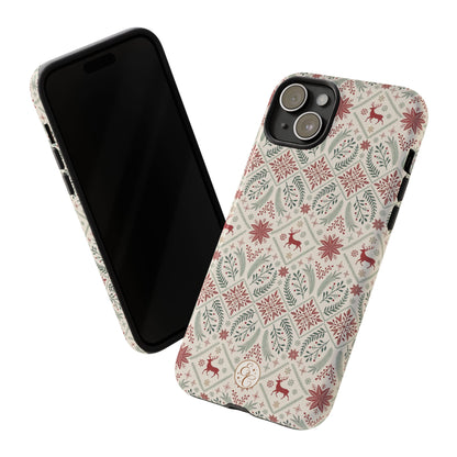 Red Reindeer Christmas Pattern Phone Case