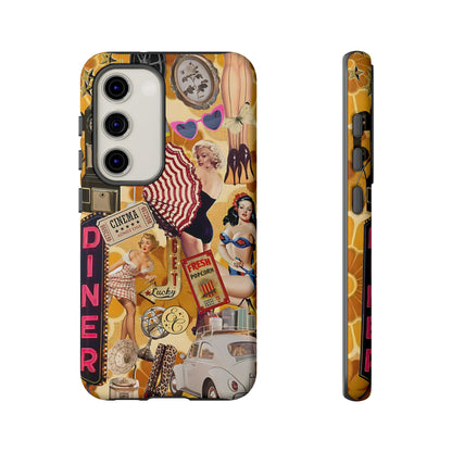 Retro Pin-up Collage Tough Phone Case